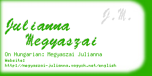 julianna megyaszai business card